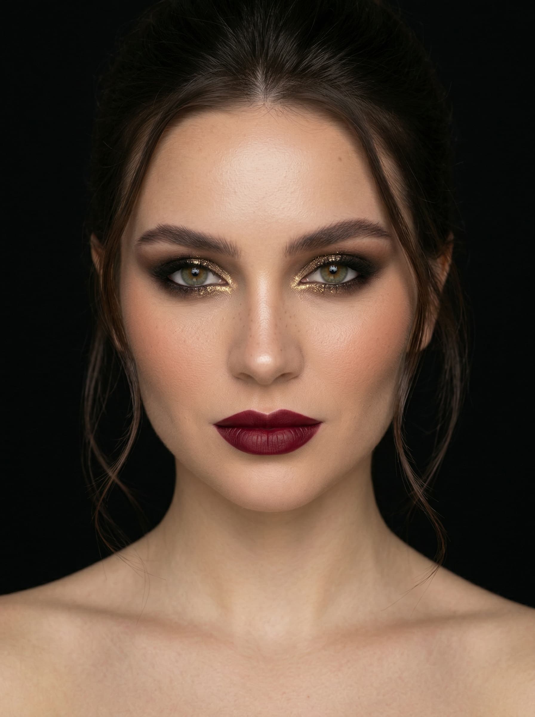 Beauty Editorial – Dramatisches Gold Smoky Eye Make-up